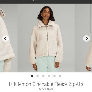 Lululemon White Opal Fleece Jacket
